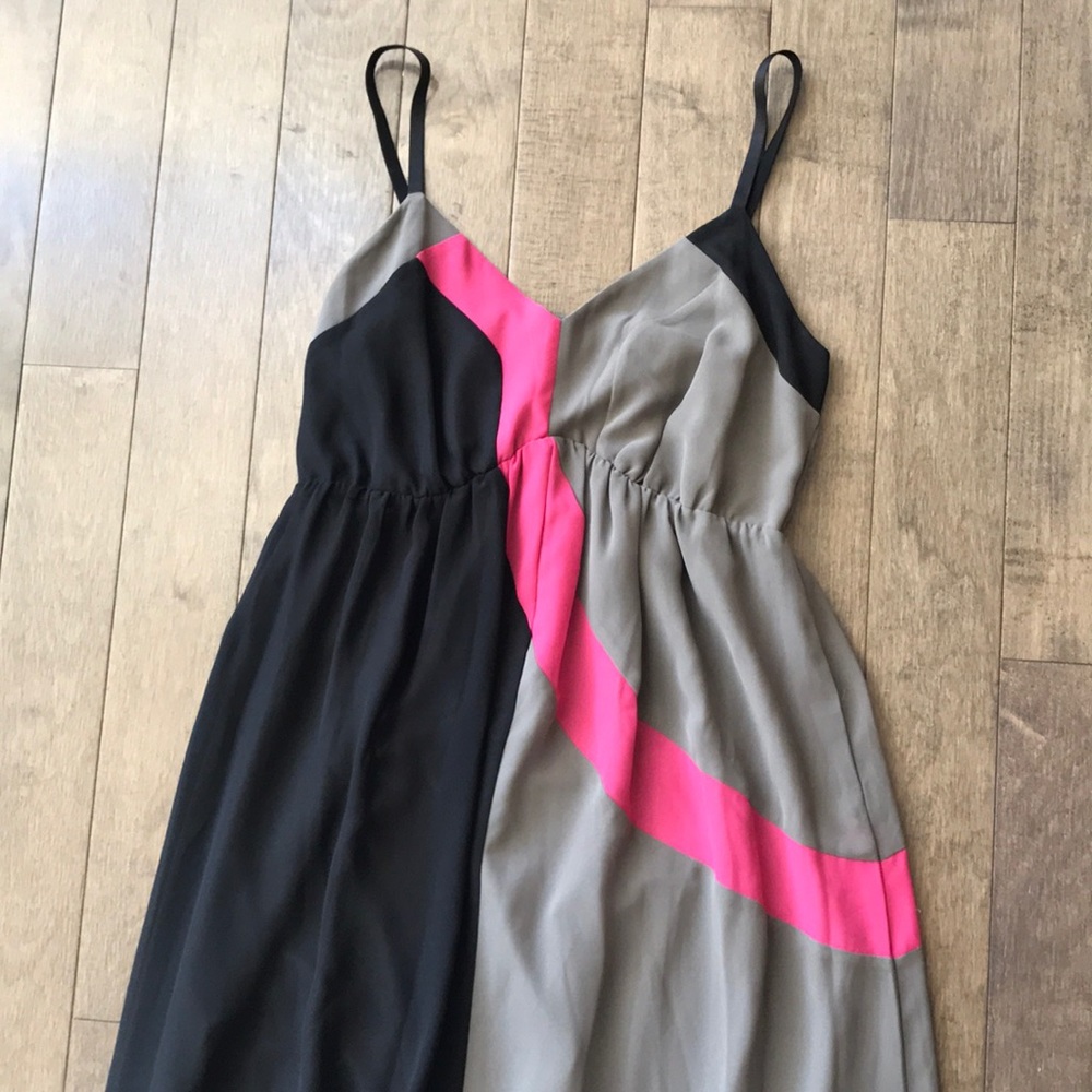 Soma Pink, grey, and black maxi dress